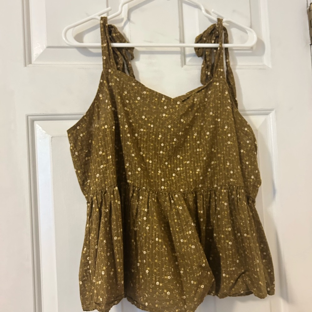 Madewell Floral Green Camisole